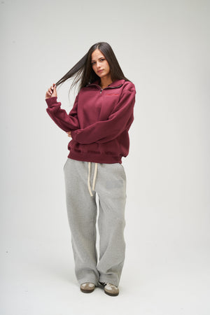 Women – Burgundy Q-Zip – Seemly Essentials