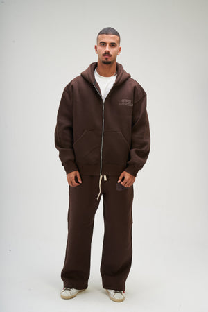 Men – Brown Zip-Up Hoodie – Seemly Essentials