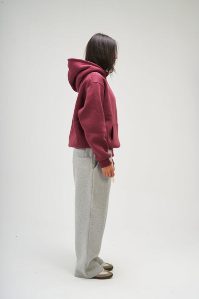Burgundy Basic Hoodie