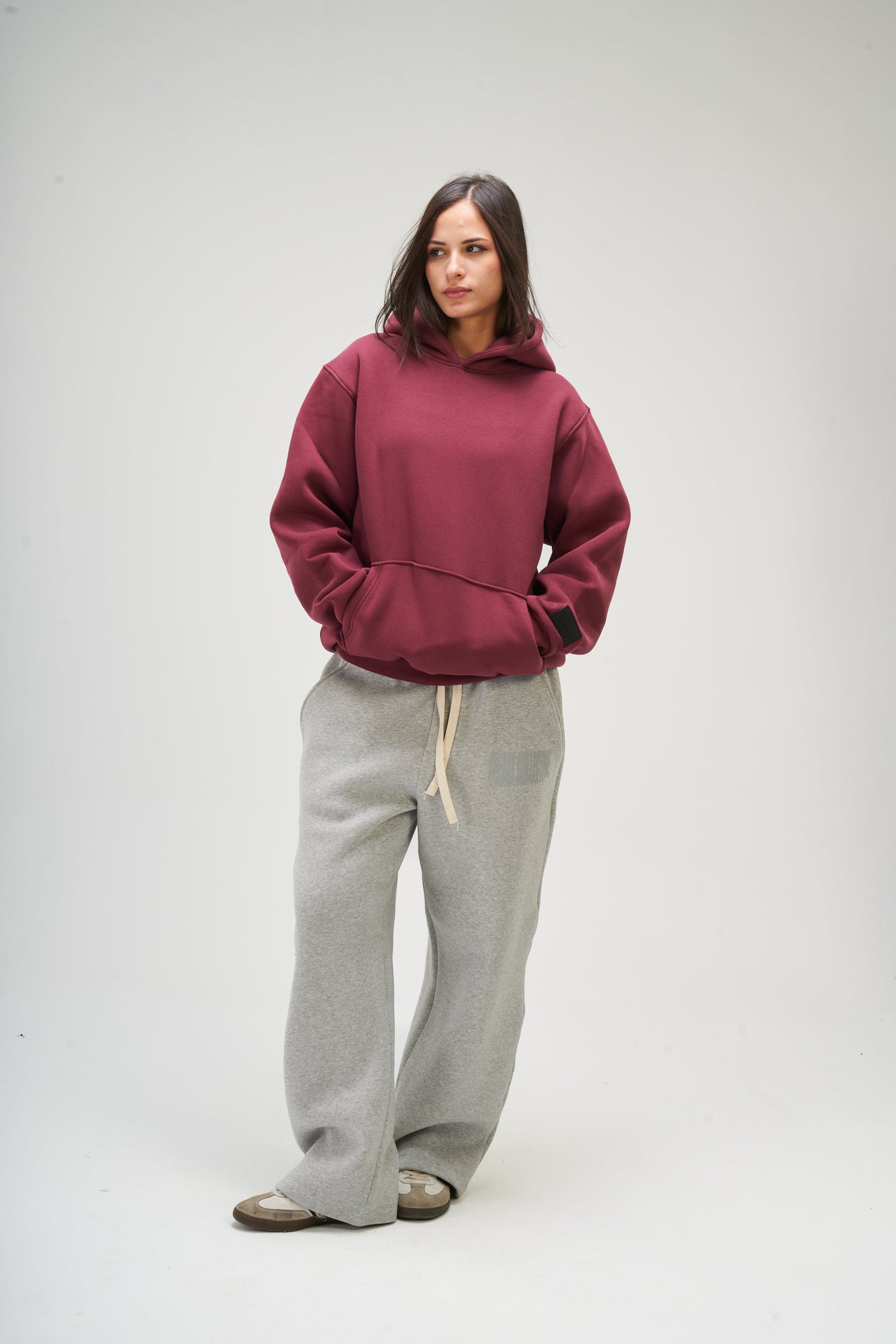Burgundy Basic Hoodie