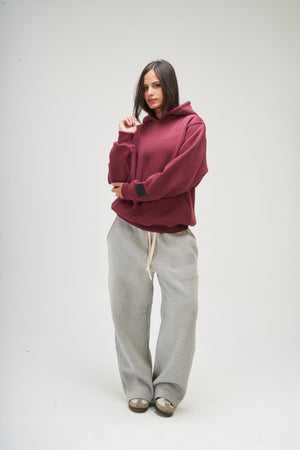 Women – Burgundy Basic Hoodie – Seemly Essentials