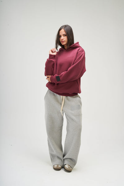 Burgundy Basic Hoodie