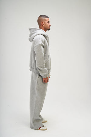 Men – Light Grey Zip-Up Hoodie – Seemly Essentials