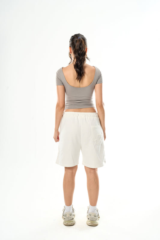 Light Grey Backless Neck Top