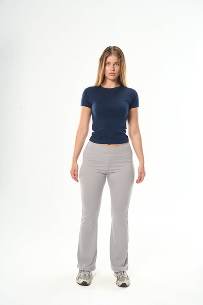 Navy Blue Round Neck Top