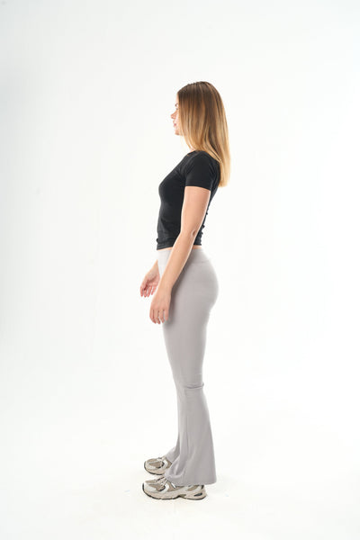Black Round Neck Top