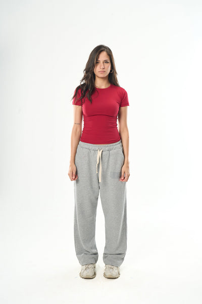 Burgundy Round Neck Top