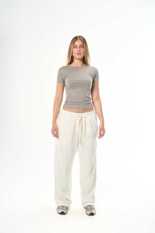 Light Grey Round Neck Top