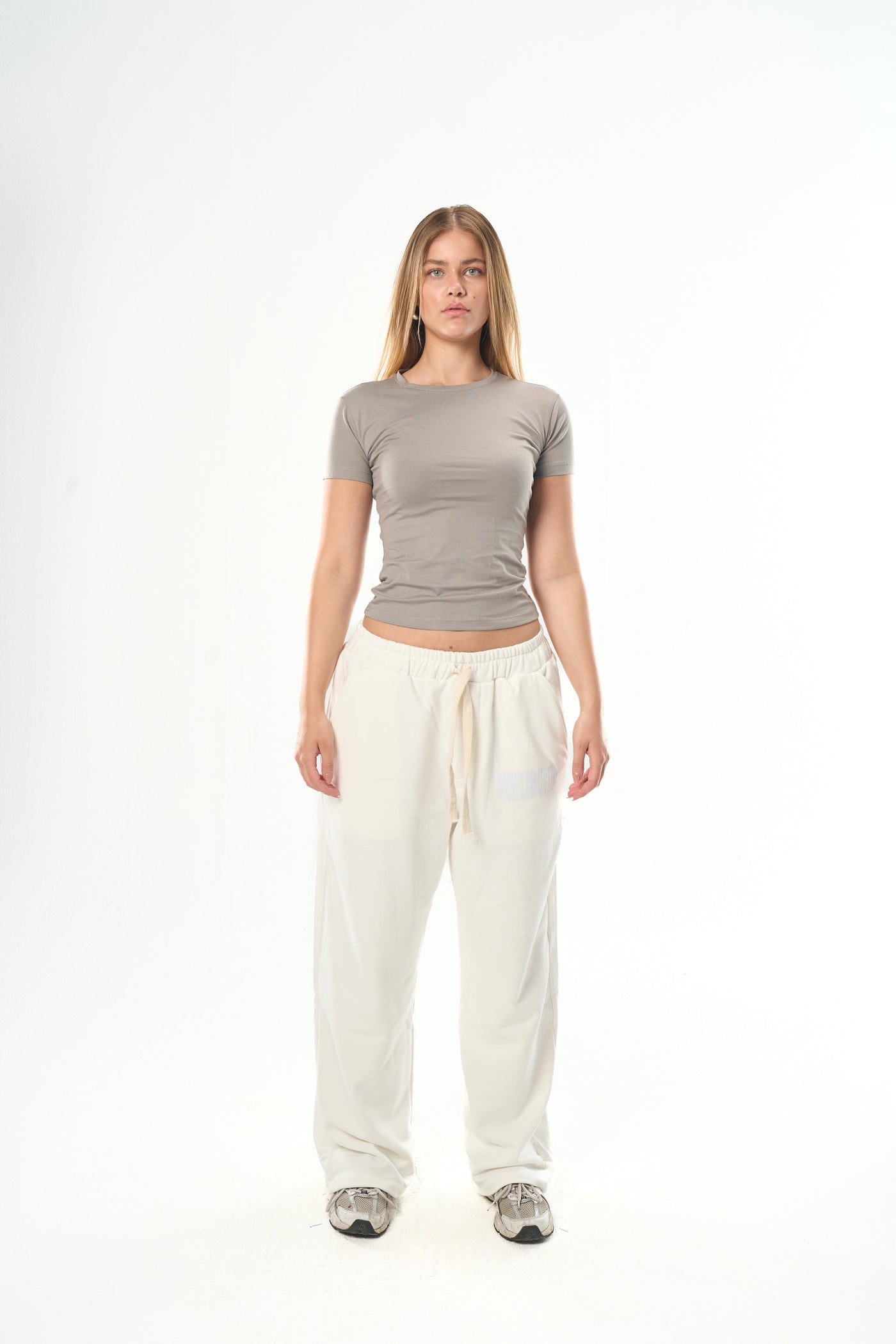 Light Grey Round Neck Top