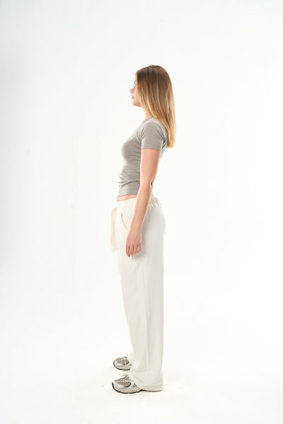 Light Grey Round Neck Top