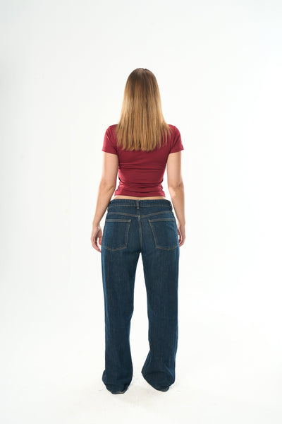 Burgundy Square Top