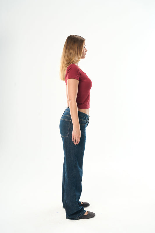 Burgundy Square Top