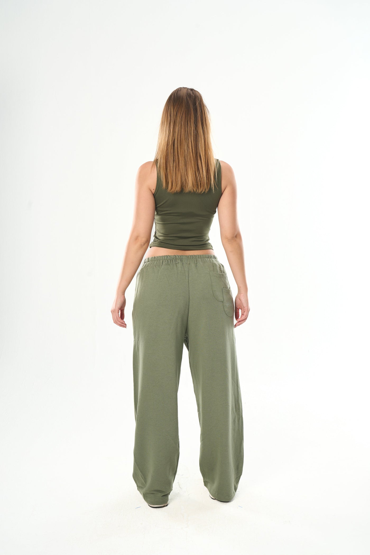 Olive Green Cut Top