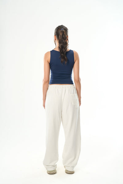 Navy Blue Cut Top