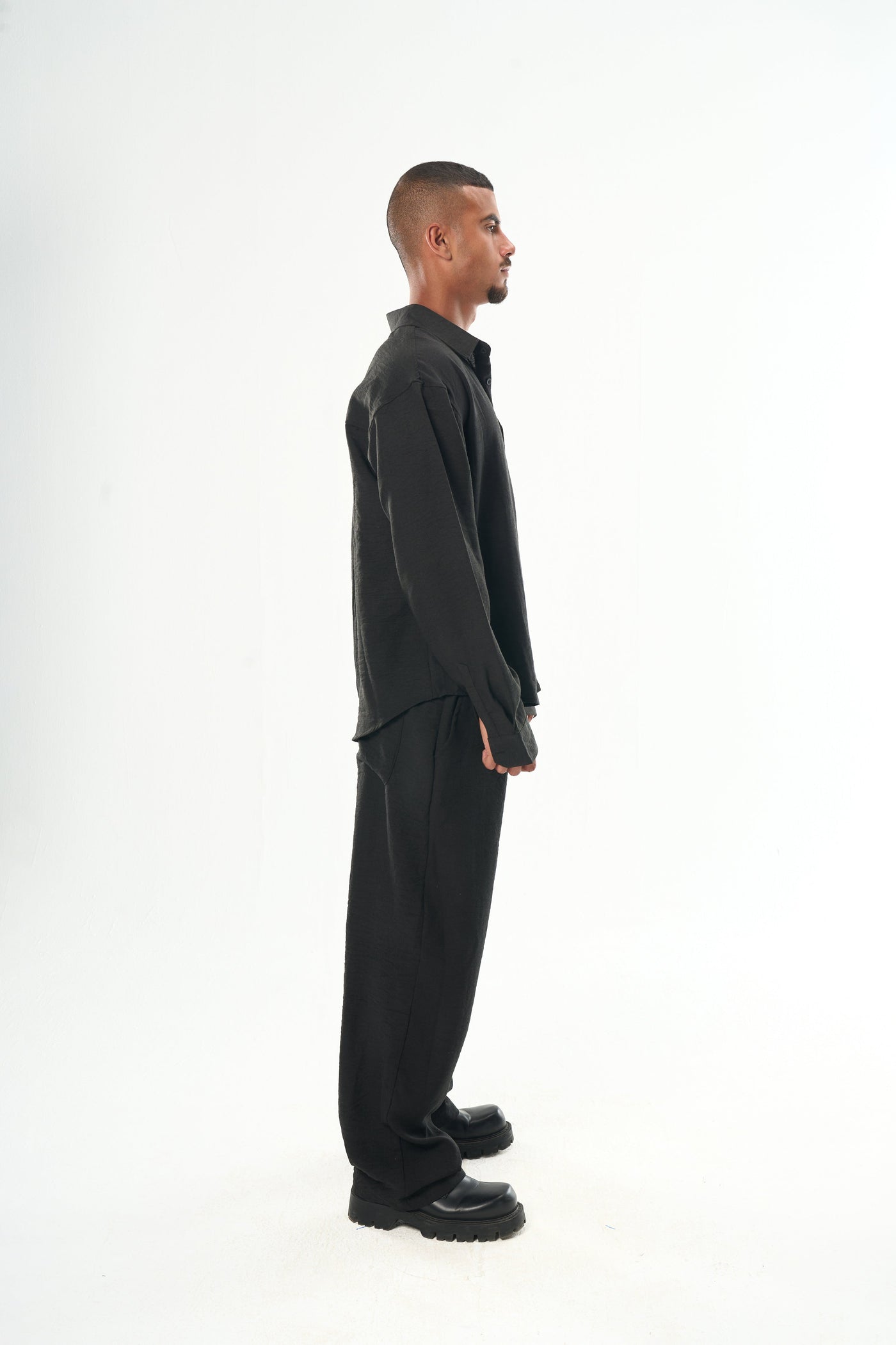 Men Black Linen Pants