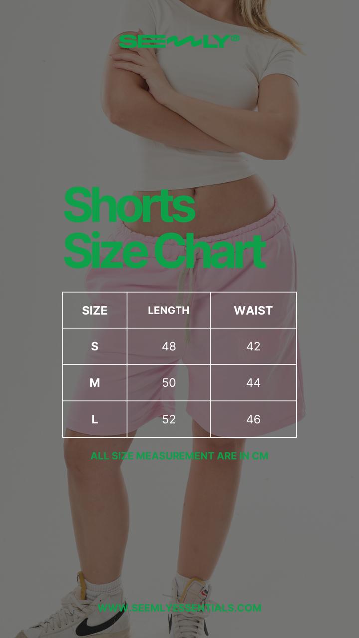 Shorts size chart