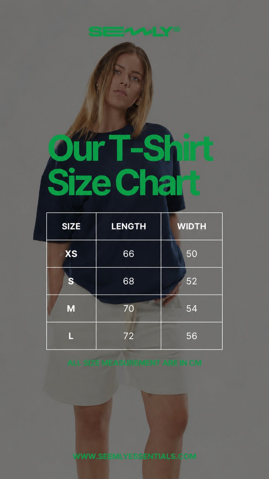 Basic T-Shirt Size Chart – Seemly Essentials