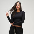 Black Long Sleeve Round Top – Seemly Essentials (cover)