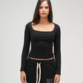 Black Long Sleeve Square Top – Seemly Essentials (cover)