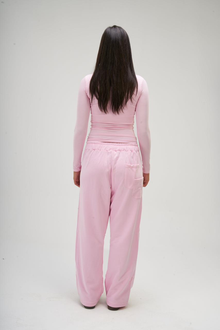 Women – Pink Long Sleeve Round Top – Seemly Essentials