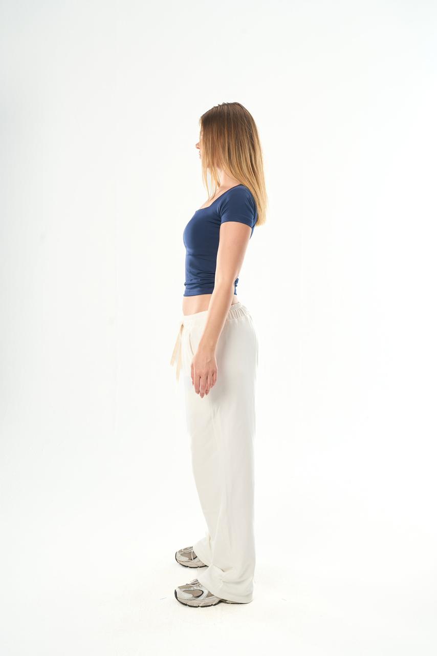 Women – Navy Blue Square Neck Top – Seemly Essentials