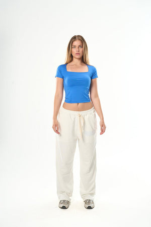 Women – Royal blue Square Neck Top – Seemly Essentials