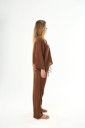 Brown Women Linen Pants – Seemly Essentials